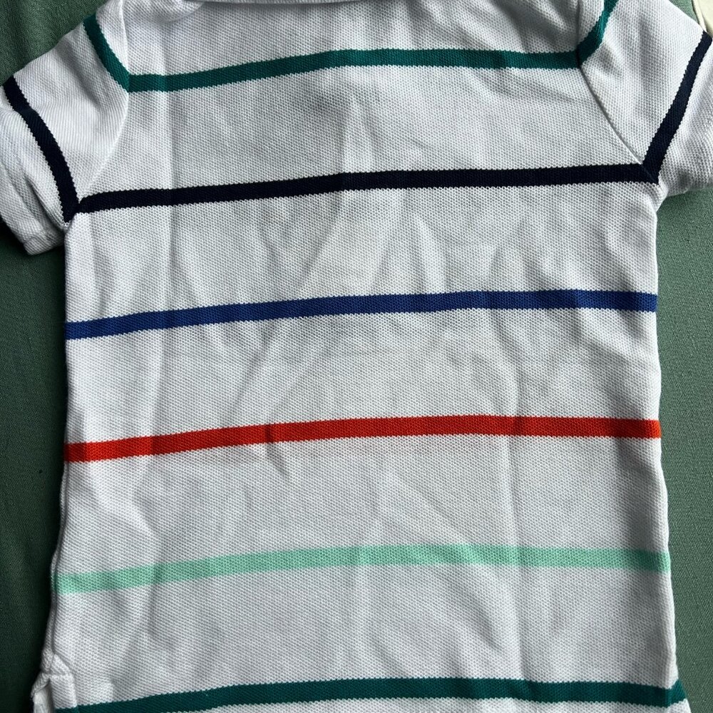 Janie & Jack Infant Boy Size 3-6 Months Striped Colorful Polo Shirt Cotton NWT - Picture 2 of 5